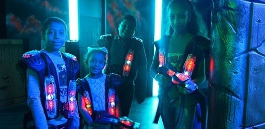 Kids ready for laser tag
